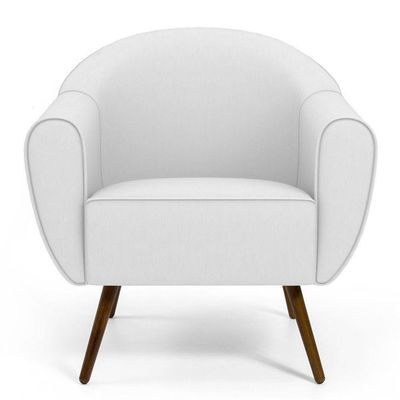 Kit 02 Poltronas Com Pés Palito Nina D02 Corano Branco C-12