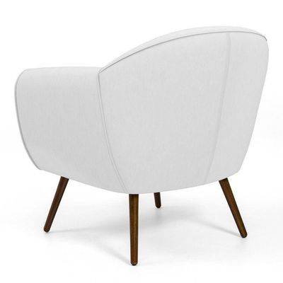 Kit 02 Poltronas Com Pés Palito Nina D02 Corano Branco C-12