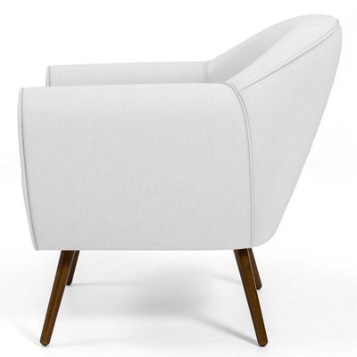 Kit 02 Poltronas Com Pés Palito Nina D02 Corano Branco C-12