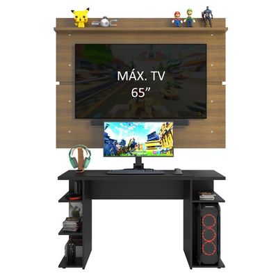 Mesa Gamer e Painel para TV até 65" Preto Madesa
