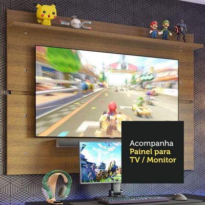 Mesa Gamer e Painel para TV até 65" Preto Madesa