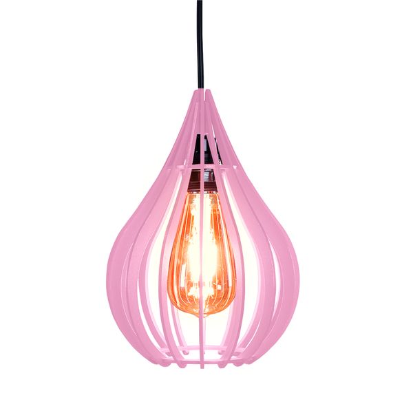 Luminária Teto Lustre pendente balcão cozinha sala chile Rosa
