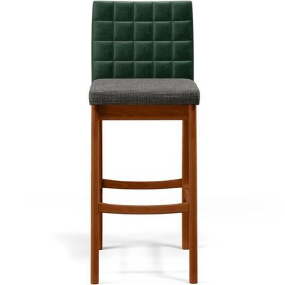 Kit 05 Banquetas Altas B04 Verde Musgo Cinza Escuro