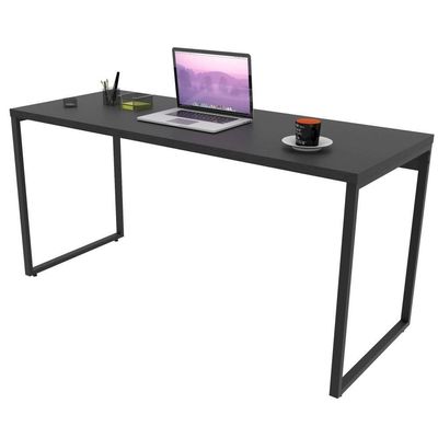 Kit Mesa Para Escritório Com Estante 150 Cm Preto Onix