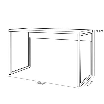 Mesa Para Escritório Industrial F01 Preto Fosco