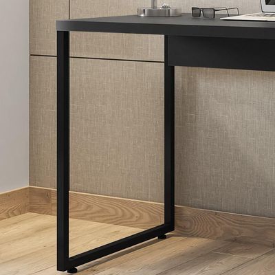 Mesa Para Escritório Industrial F01 Preto Fosco