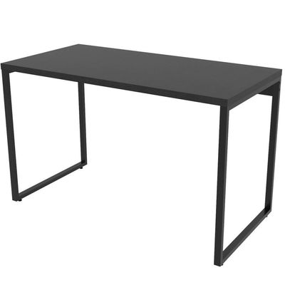 Mesa Para Escritório Estilo Industrial 120 Cm Preto Onix