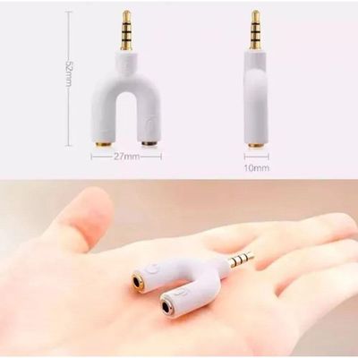 Adaptador Y Splitter Headset Fone Microfone P2 X P3 Áudio