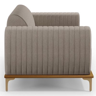 Kit Sofá 3 Lugares 210Cm Com Poltrona Molino Bege C-107