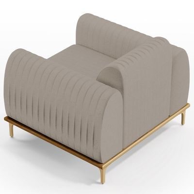 Kit Sofá 3 Lugares 180Cm Com Poltrona Molino Bege C-107
