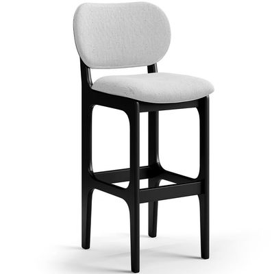 Kit 3 Banquetas Alta Betta Preto Linho Cinza