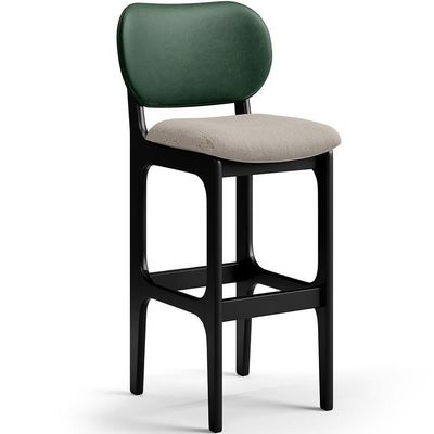 Kit 3 Banquetas Alta Betta Preto Facto Verde Linho Bege