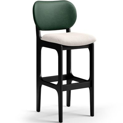 Kit 3 Banquetas Alta Betta Preto Facto Verde Linho Cru