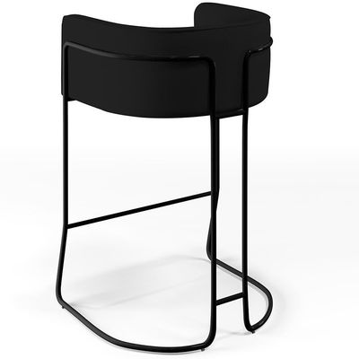 Banqueta Fixa Base De Aço Preto Betina D02 Preto B-97