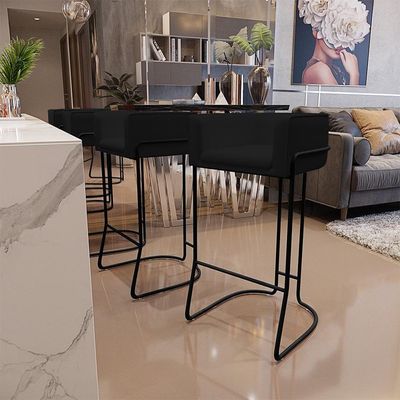 Banqueta Fixa Base De Aço Preto Betina D02 Preto B-97