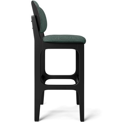 Banqueta Alta Bar Cozinha Betta L02 Preto Verde Musgo