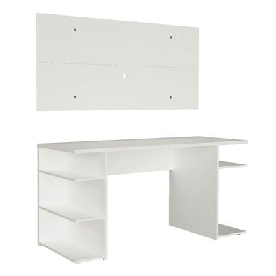 Mesa Para Computador Gamer e Painel Para Tv Até 50 Branco