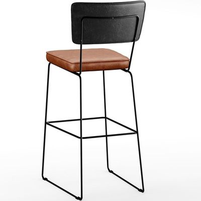 Banqueta Alta Cozinha Allana L02 Preto Camel