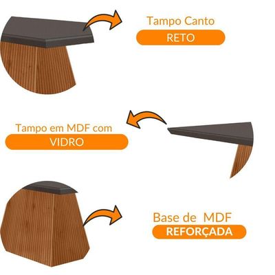 Mesa Para Sala De Jantar Aida 120cm Em Mdf E Vidro Grafite/ Imb Rip/ Serig. Grafite
