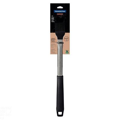 Pincel Churrasco Black Com Cerdas Em Silicone Estrutura Em Aço Inox E Cabo De Polipropile