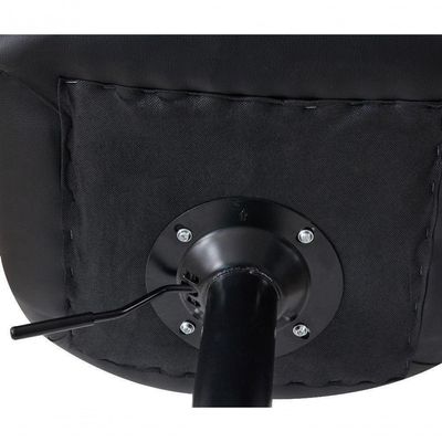Kit 4 Banqueta Alta Elegance Estofada Com Base Giratória E Regulagem De Altura - Preto