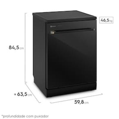 Lava-Louças Electrolux LP14V 14 Serviços Pro Series – Preta preta / 110