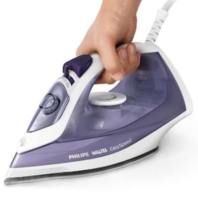Ferro de Passar a Vapor Philips Walita EasySpeed GC1752 com Spray e Base de Cerâmica – Roxo/Branco branco,roxo / 110