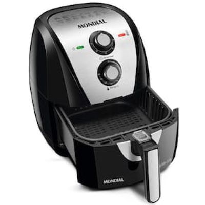 Fritadeira Elétrica Sem Óleo Air Fryer Mondial Grand Family AF-55I 5,5L – Preta/Inox Inox,Preto / 110