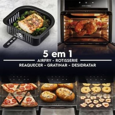 Fritadeira Elétrica Sem Óleo Air Fryer Oven Electrolux Experience Digital Por Rita Lobo EAF90 12L – Grafite Grafite / 110
