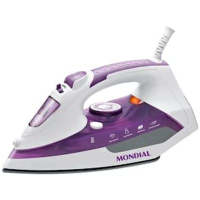 Ferro de Passar a Vapor Mondial Ceramic Express F-40 com Spray e Base Cerâmica - Branco/Roxo roxo,branco / 110