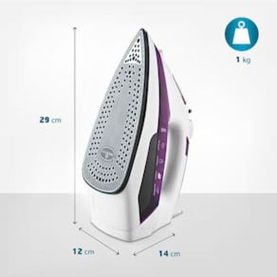 Ferro de Passar a Vapor Mondial Ceramic Express F-40 com Spray e Base Cerâmica - Branco/Roxo roxo,branco / 110