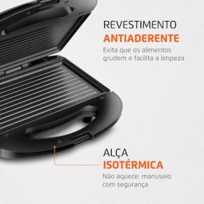 Sanduicheira Mondial Master Grill S-20 - Preto/Inox Inox,Preto / 110