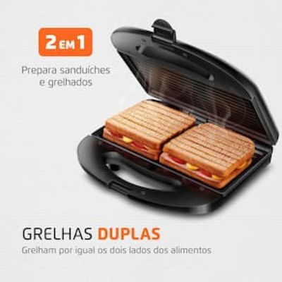 Sanduicheira Mondial Master Grill S-20 - Preto/Inox Preto,Inox / 110