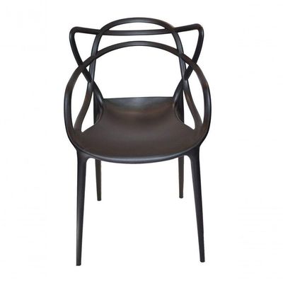 Conjunto Com 6 Cadeiras Allegra Preta Polipropileno Salna