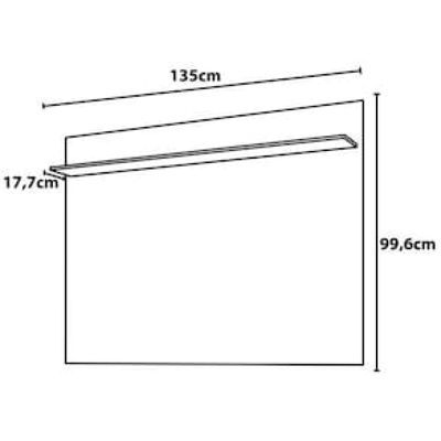 Painel Colibri Maia com 135 cm de Largura, Ideal para TV de até 55 Marrom Chocolate