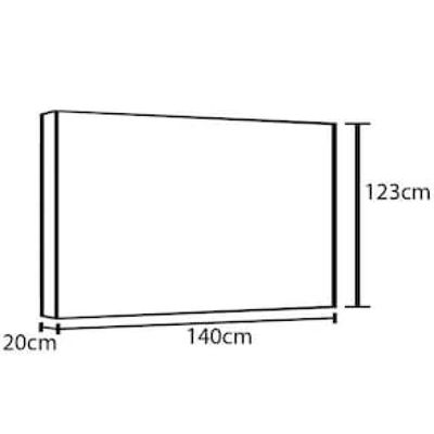 Cabeceira para Cama Casal Dobue Palladium Marrom Chocolate