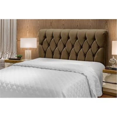 Cabeceira para Cama Casal Dobue Palladium Marrom Chocolate