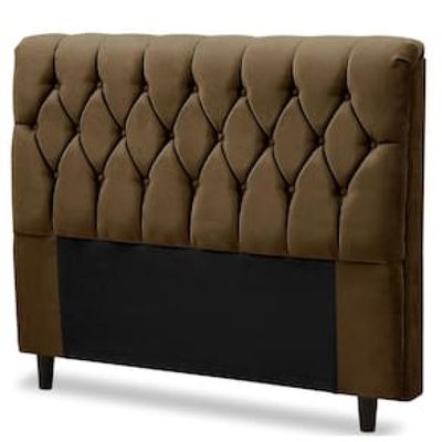 Cabeceira para Cama Casal Dobue Palladium Marrom Chocolate