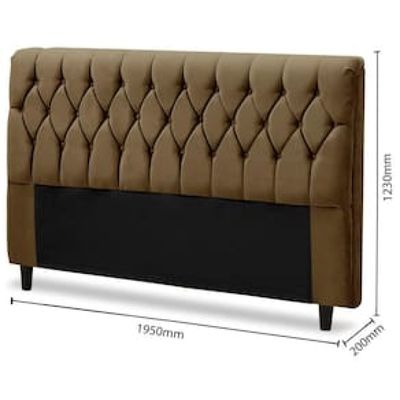 Cabeceira para Cama King Size Dobue Palladium Marrom Cacau