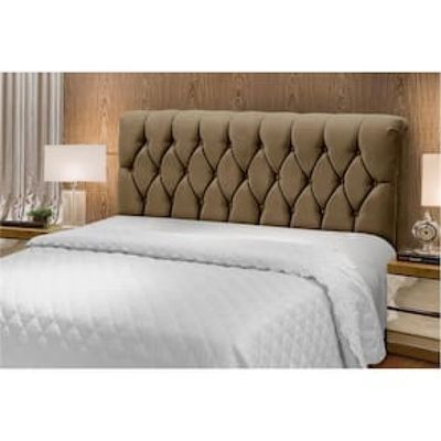 Cabeceira para Cama Queen Size Dobue Palladium Marrom Chocolate