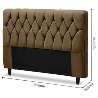 Cabeceira para Cama Queen Size Dobue Palladium Marrom Chocolate