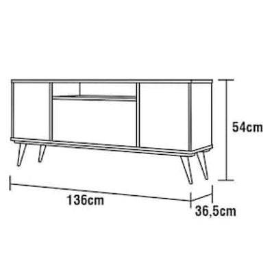 Rack Madetec Lisboa com 136cm de Largura para TV de Até 50 Polegadas Marrom Chocolate
