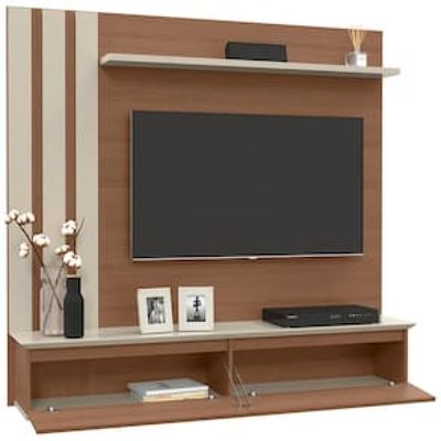 Painel Home Patrimar Trend para TV de até 46 Marrom Chocolate