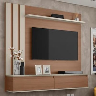 Painel Home Patrimar Trend para TV de até 46 Marrom Chocolate