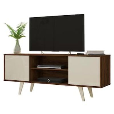 Rack Madetec Lisboa com 136cm de Largura para TV de Até 50 Polegadas Marrom Chocolate