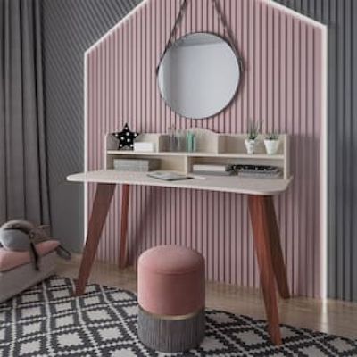 Escrivaninha Artely Sofia com Nichos - 120cm de largura Marrom Chocolate
