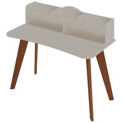 Escrivaninha Artely Sofia com Nichos - 120cm de largura Marrom Chocolate