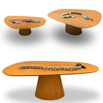 Mesa Oval Organica Em Freijo 120x80