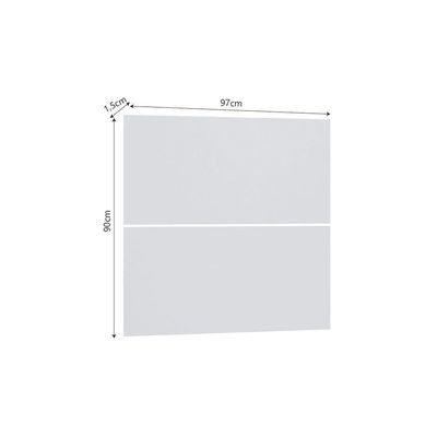 Painel Cabeceira Solteiro 97cm Uni Alpes Paris Luciane Móveis Branco Pf
