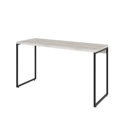 Kit Escritório Estante 4 Prateleiras Com Mesa 135Cm Snow
